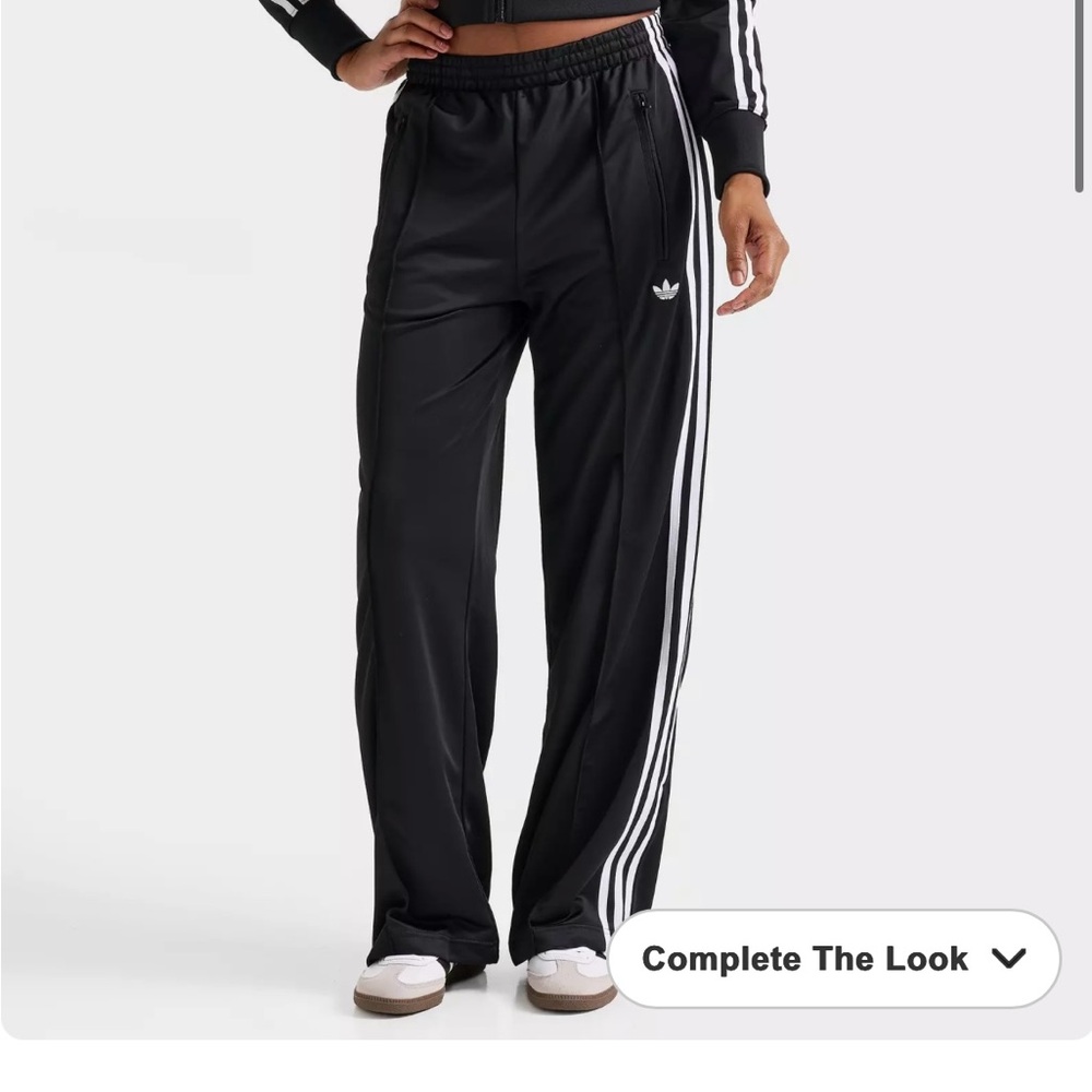 Adidas firebird Black and White Striped Track Pants